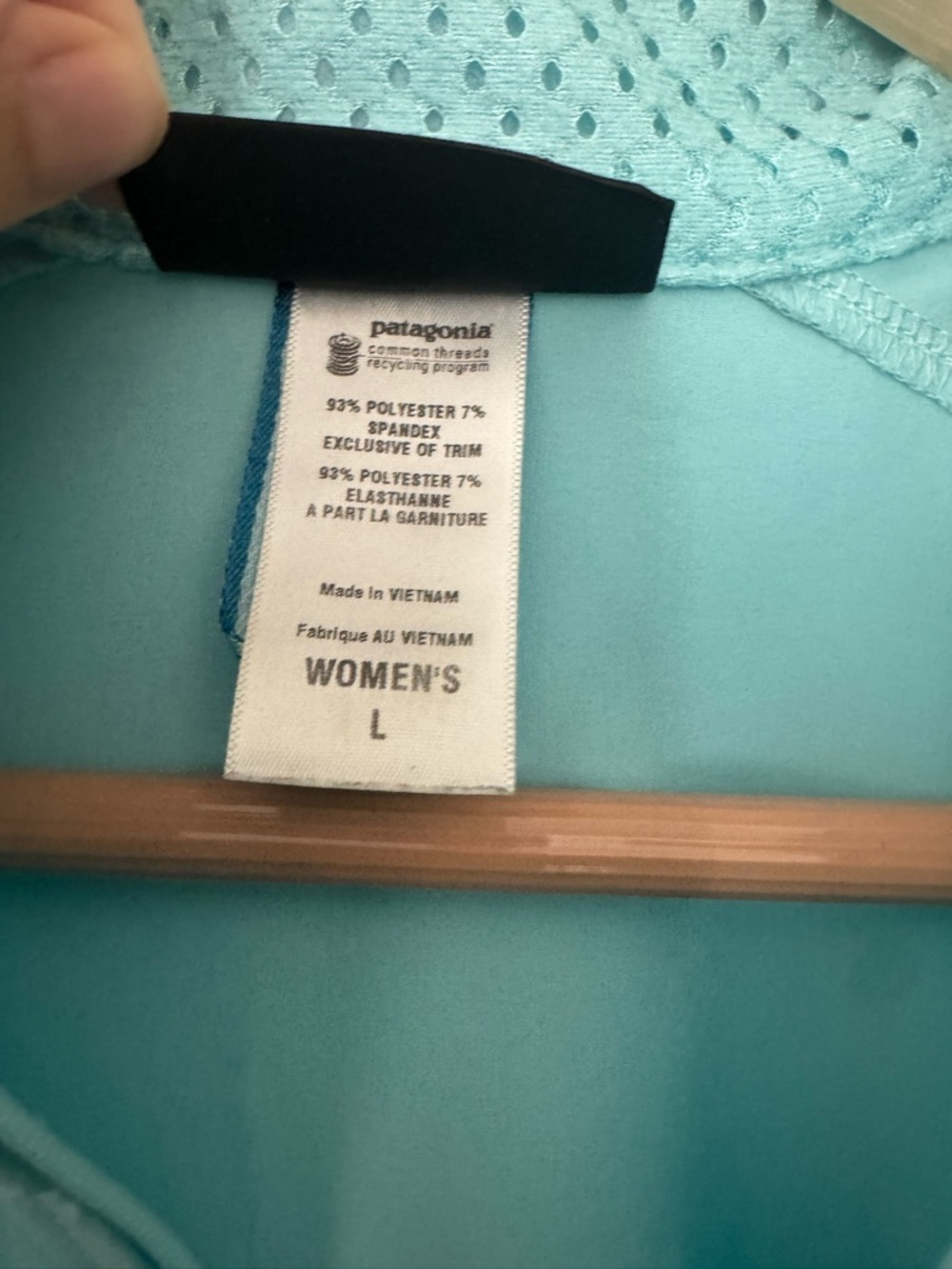 Patagonia Traverse Aqua Full Zip Lightweight Jacket Running Hiking Activewear - Picture 5 of 6